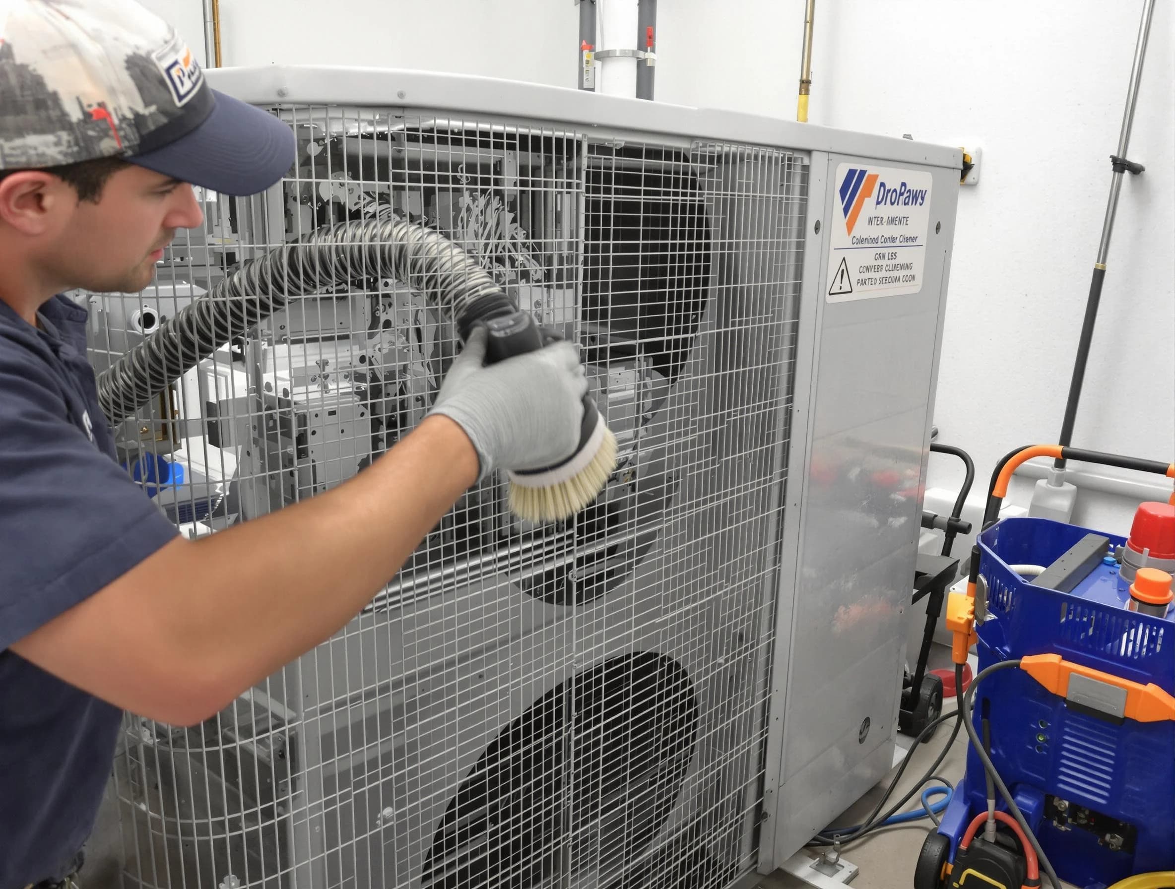 Layton Air Duct Cleaning specialist performing precision AC coil cleaning for improved system performance in Layton