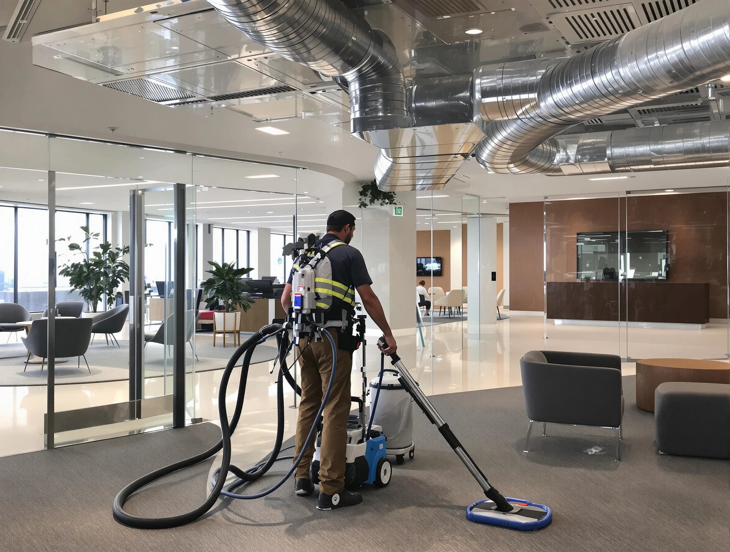 Commercial duct cleaning service by Layton Air Duct Cleaning in Layton