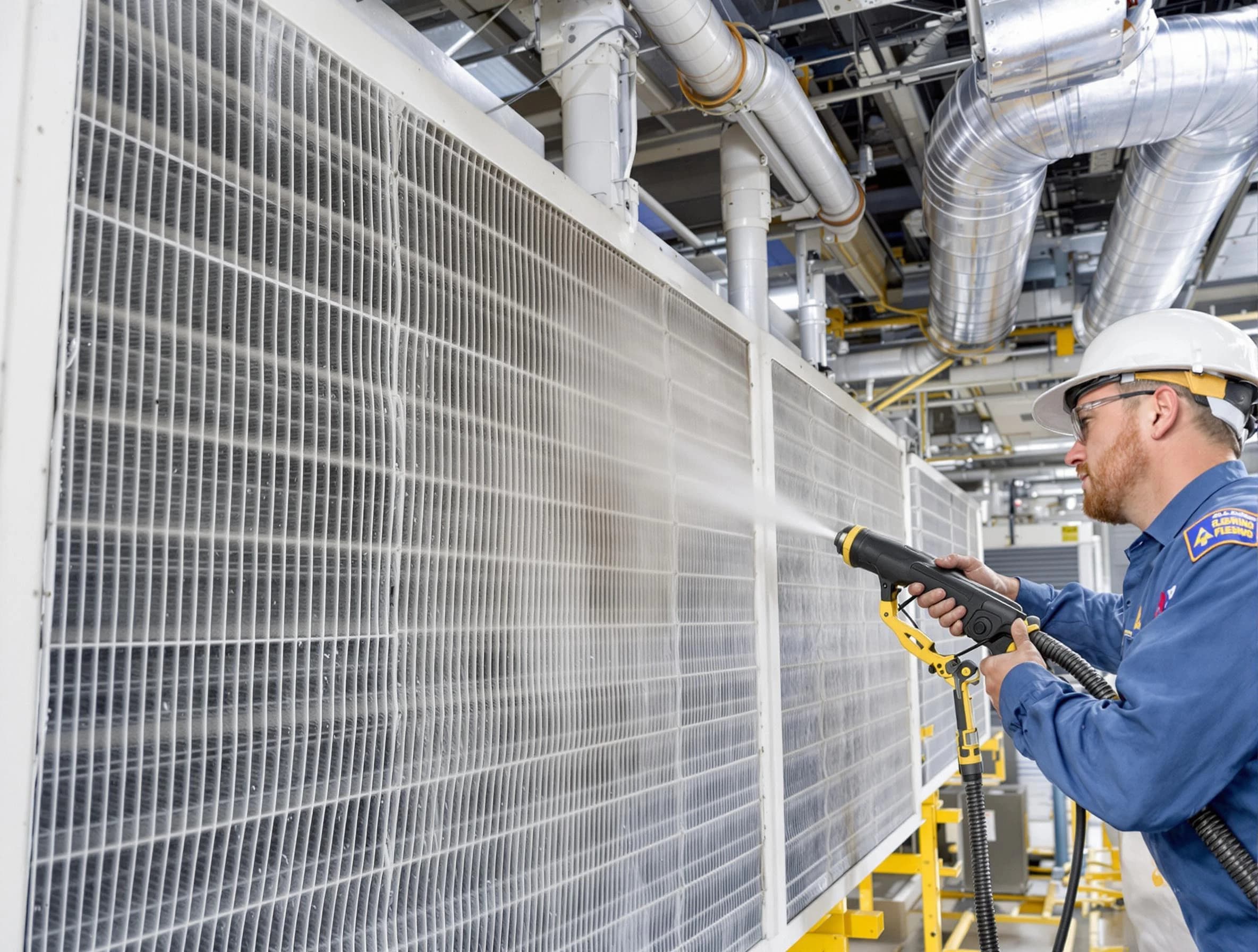 Professional commercial coil cleaning by Layton Air Duct Cleaning in Layton